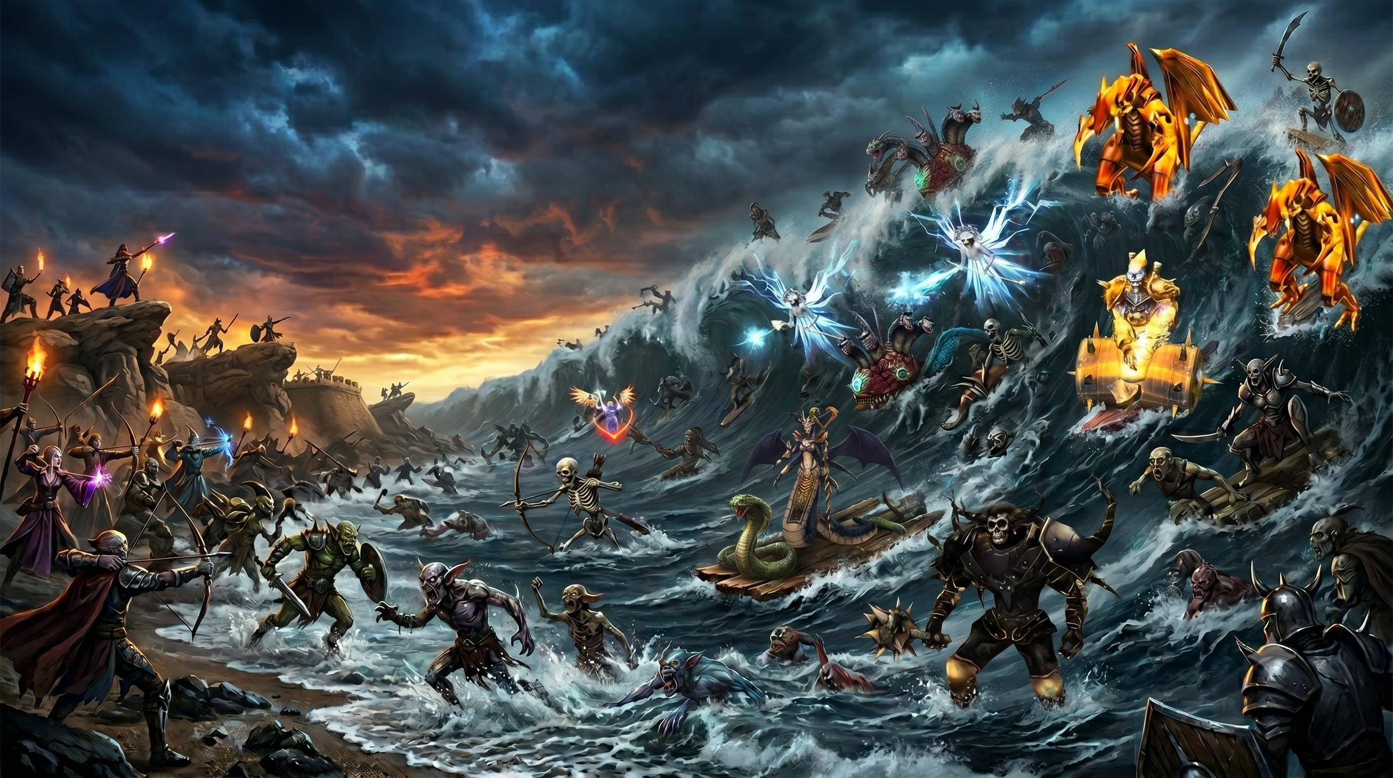 Invasion Waves — armies of monsters surge across the land